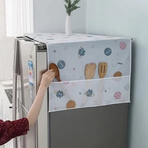 Fridge Top Cover With Side Pockets