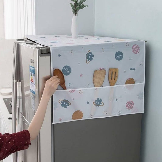 Fridge Top Cover With Side Pockets