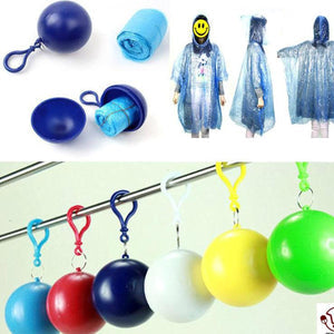Portable Emergency Raincoat in Keychain Ball